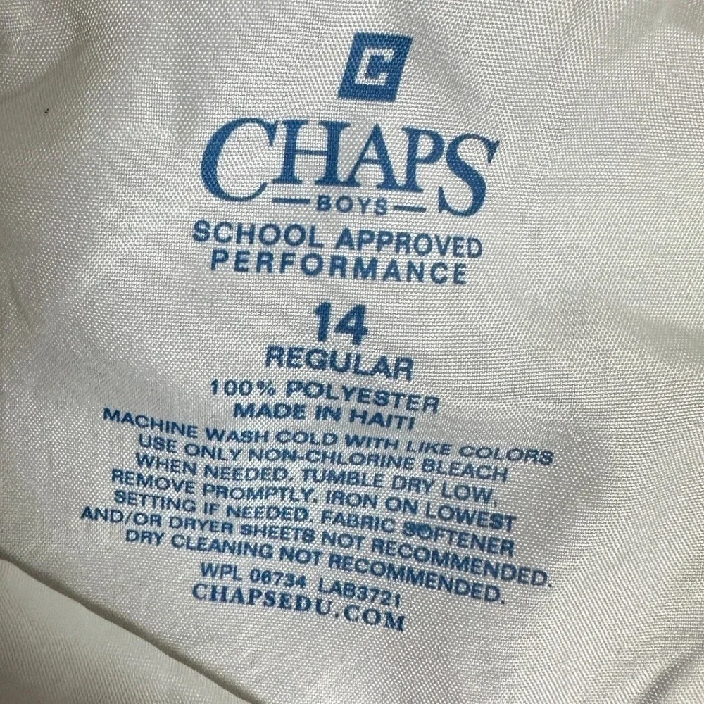 Chaps Shorts Boys 14 Tan Khaki Performance School Approved Uniform Casual Youth